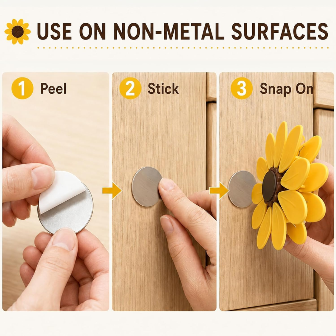 Clips Magnéticos con forma de Girasol 🌻