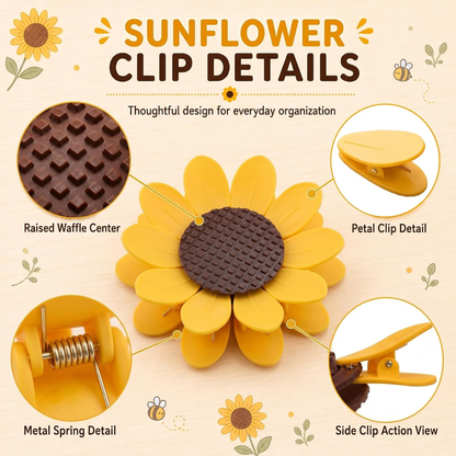 Clips Magnéticos con forma de Girasol 🌻